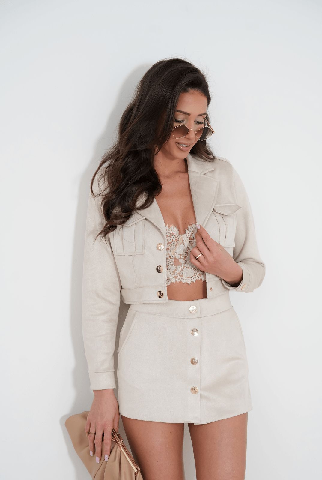 Дамски комплект BLISS в светъл бежов цвят - елегантна мода и комфорт LaBalancia Roberto Fashion Store Shirt 5907378509409 S