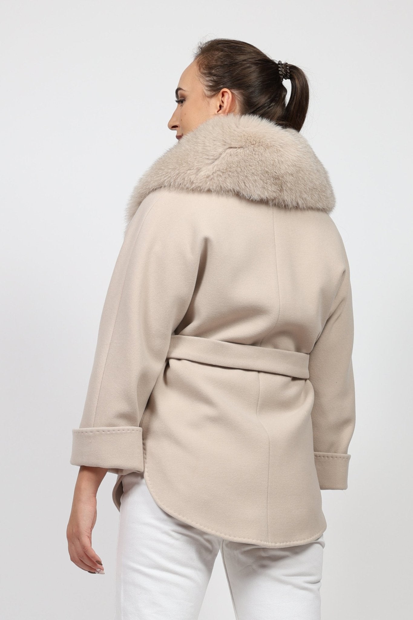 Дамско Палто, Бежов Modalinea Roberto Fashion Store Coat MDL1311COABEIFUR38 38 Бежов