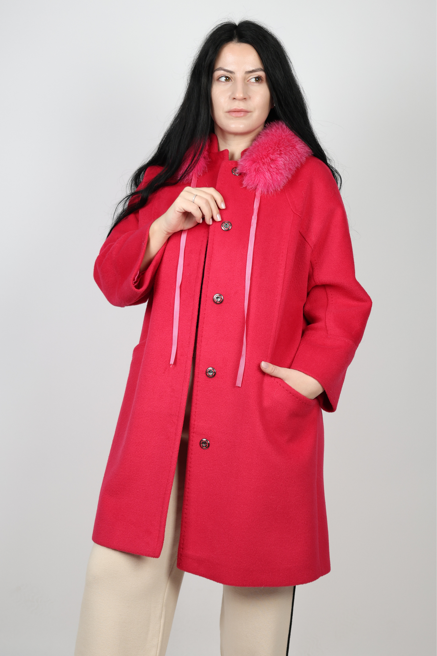 Women's Coat, Pink &amp; Blue