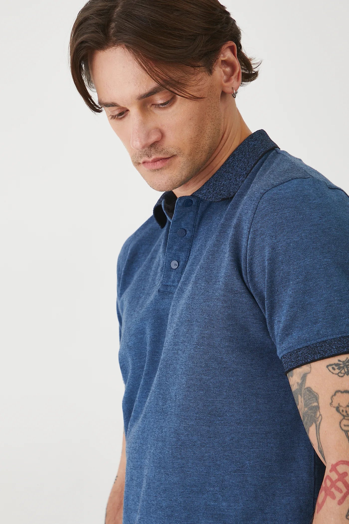 Мъжка поло тениска за всякакви поводи в син цвят