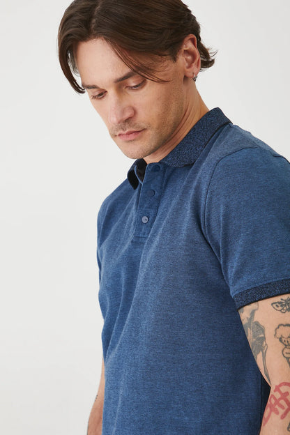 Мъжка поло тениска за всякакви поводи в син цвят