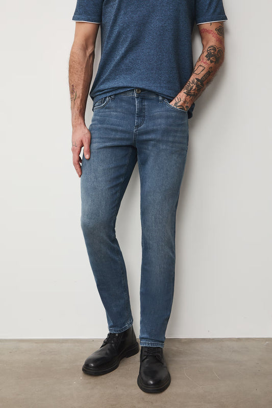 Мъжки дънки тип "Slim Fit" в син цвят