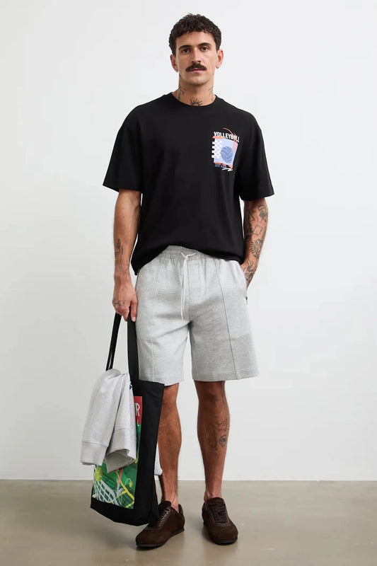 Черна мъжка тениска с малък принт на гърдите Medicine Roberto Fashion Store T-shirt RW26-TSM119-99X-S S