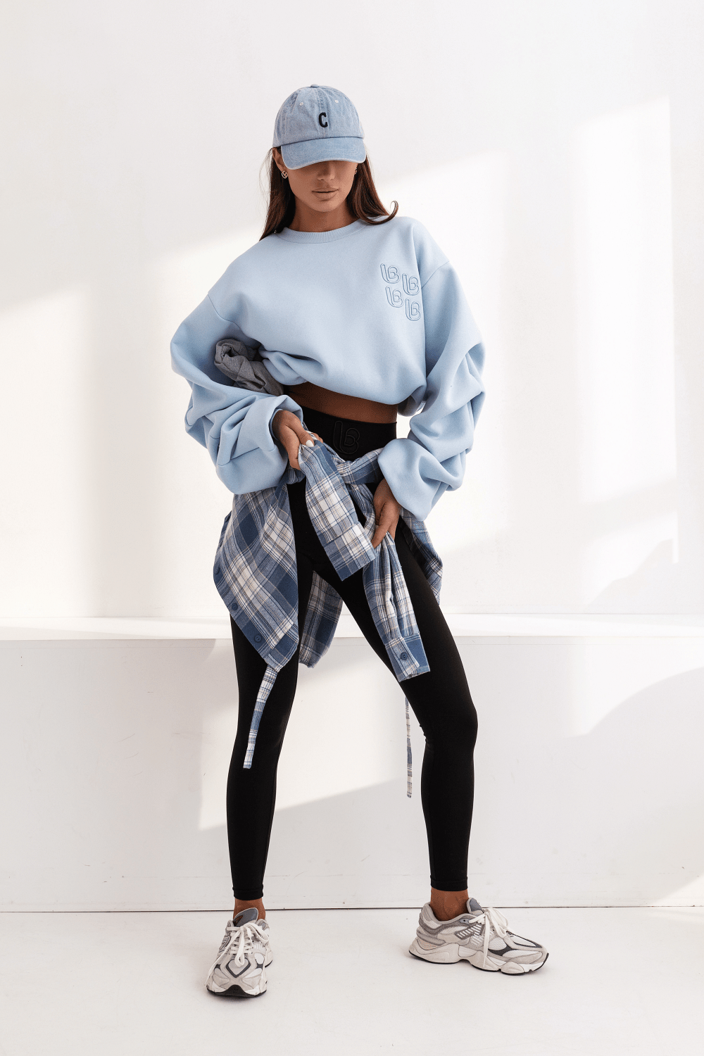 Дамска блуза REMY - светло синя, памук с еластан, универсален размер LaBalancia Roberto Fashion Store Set 5907378518814 UNI