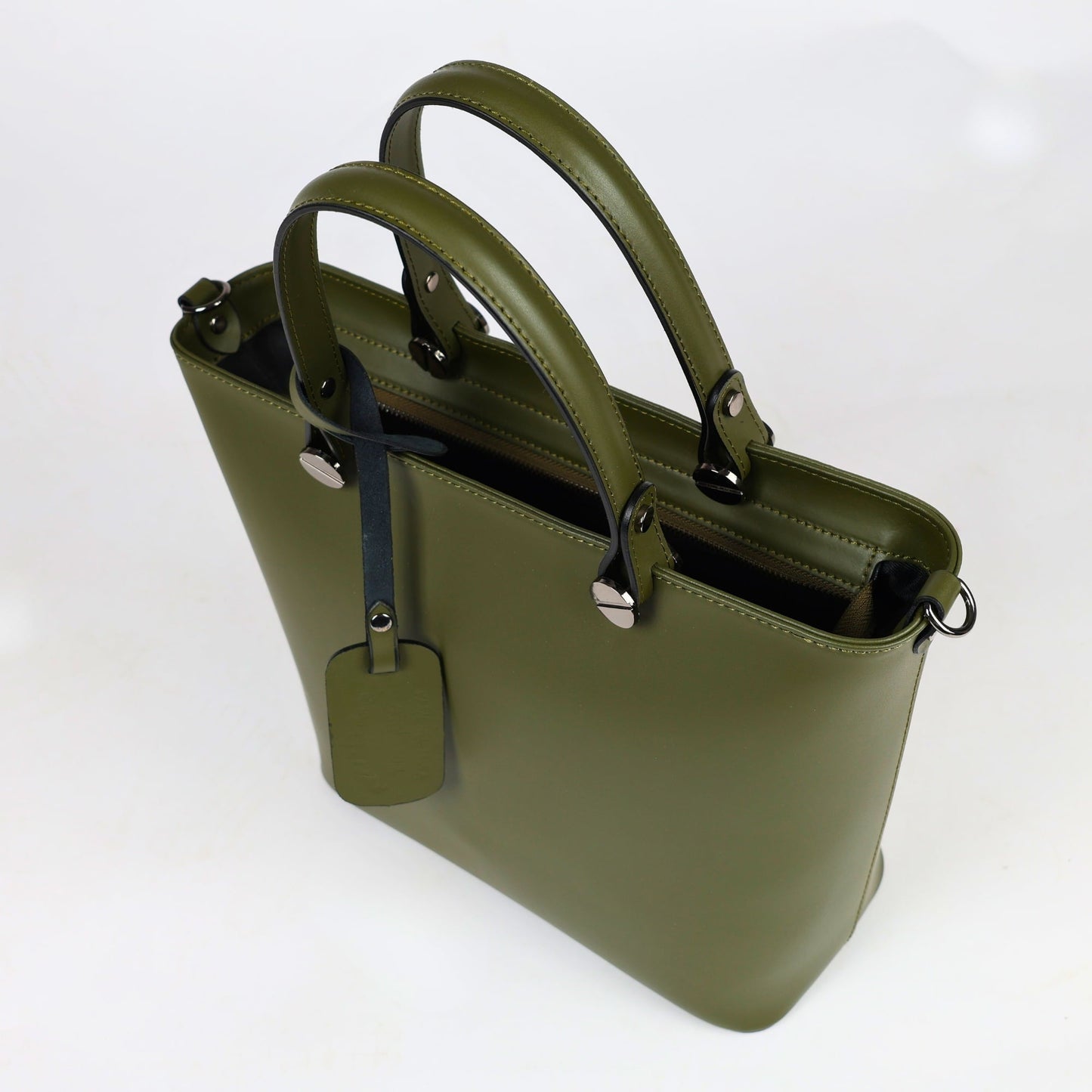 Дамска Чанта от Естествена Кожа, Тъмно Зелен Roberto Fashion Roberto Fashion Store Bag ITA0512BORKHKPLNTU TU