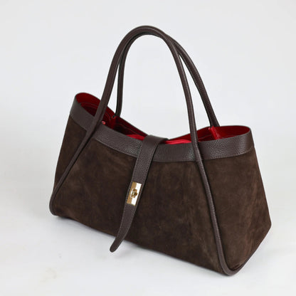 Дамска Чанта от Естествена Кожа - Велур, Кафяв Roberto Fashion Roberto Fashion Store Bag LEA1012BORBRWVELTU TU