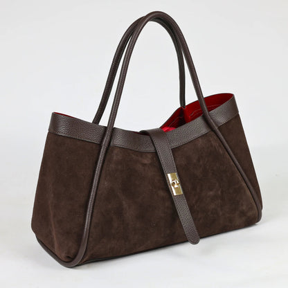 Дамска Чанта от Естествена Кожа - Велур, Кафяв Roberto Fashion Roberto Fashion Store Bag LEA1012BORBRWVELTU TU