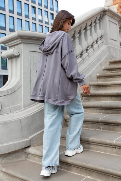 Дамска графитова жилетка от вискоза за ежедневни стилни аутфити LaBalancia Roberto Fashion Store Sweater 5907378501755 S/M