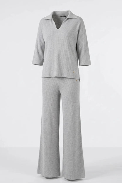 Дамски био памучен комплект 2 в 1 Сериано - сиво Serianno Roberto Fashion Store Set SER0907SETGRYCOL-M M