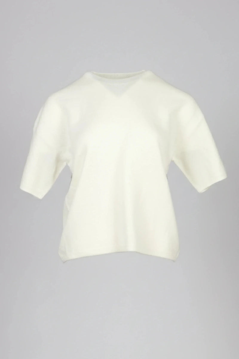 Дамски Блестящ Пуловер от вълна, Бял