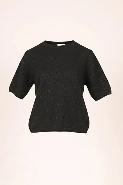 Дамски Блестящ Пуловер от вълна, Черен Roberto Fashion Roberto Fashion Store Sweater JNJ0102SWEBLKKNITU TU