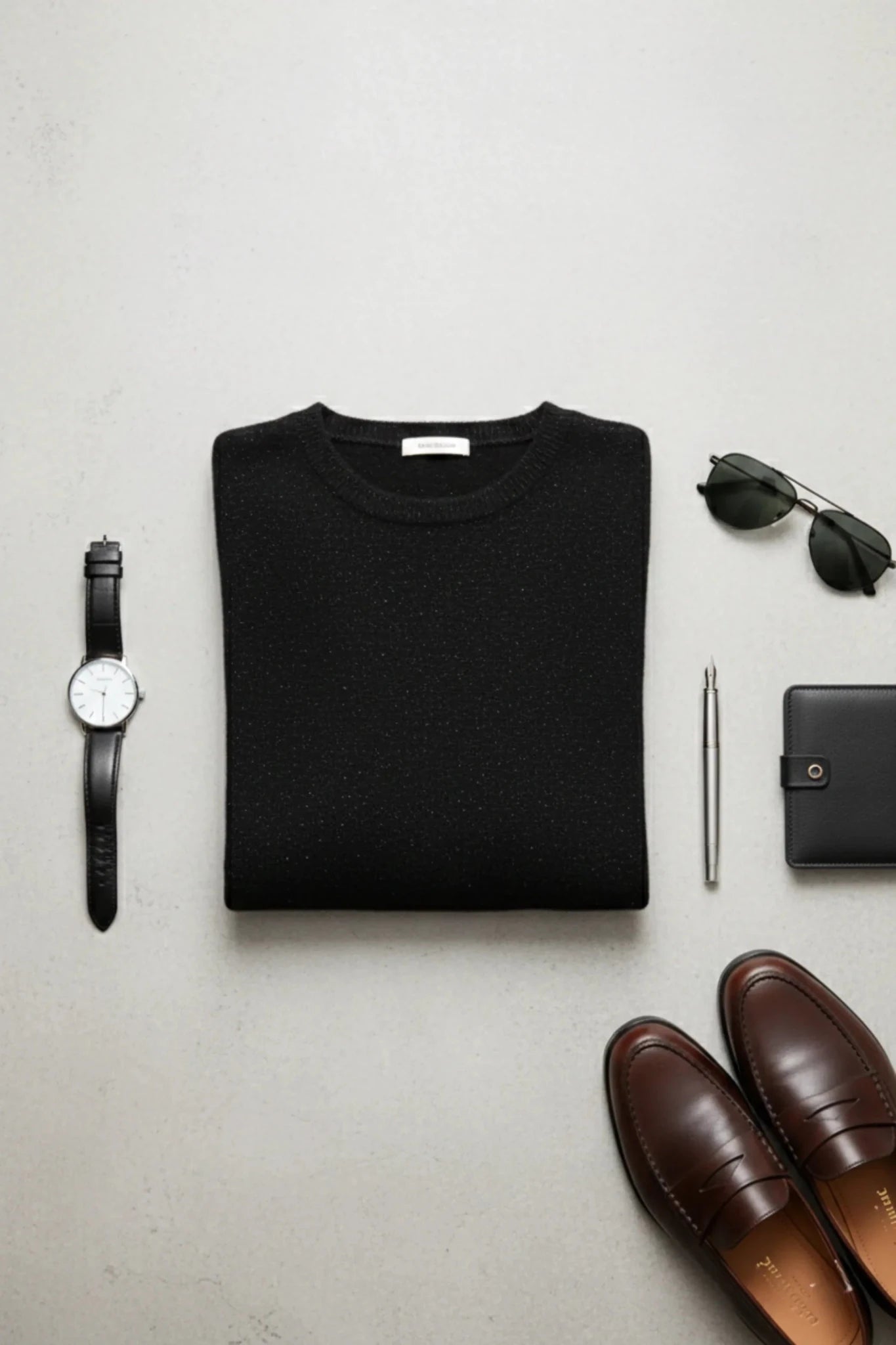 Дамски Блестящ Пуловер от вълна, Черен Roberto Fashion Roberto Fashion Store Sweater JNJ0102SWEBLKKNITU TU