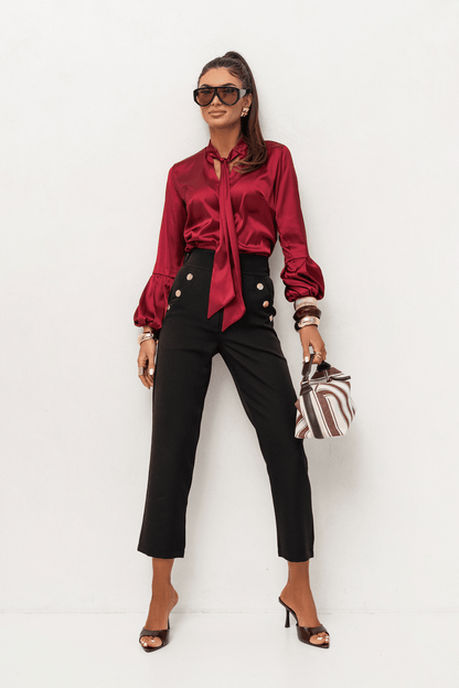 Дамски цигари - панталон KAY – Елегантни, черни (95% вискоза, 5% еластан) LaBalancia Roberto Fashion Store Set 5907378518562 S