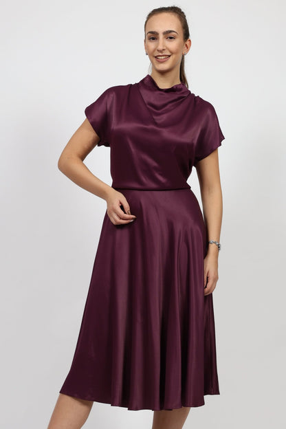 Дамски Комплект Блуза + Пола, Бордо Roberto Fashion Roberto Fashion Store Set NLS0311SETPRPTRK36 36 Лилав