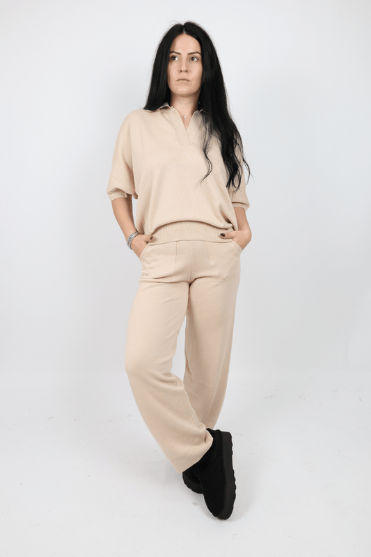 Дамски Комплект от 2 части, Бежов & Черен Roberto Fashion Store Set BLSERS123 S INTL Beige