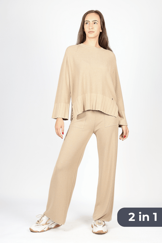 Women's 2-Piece Set, Beige