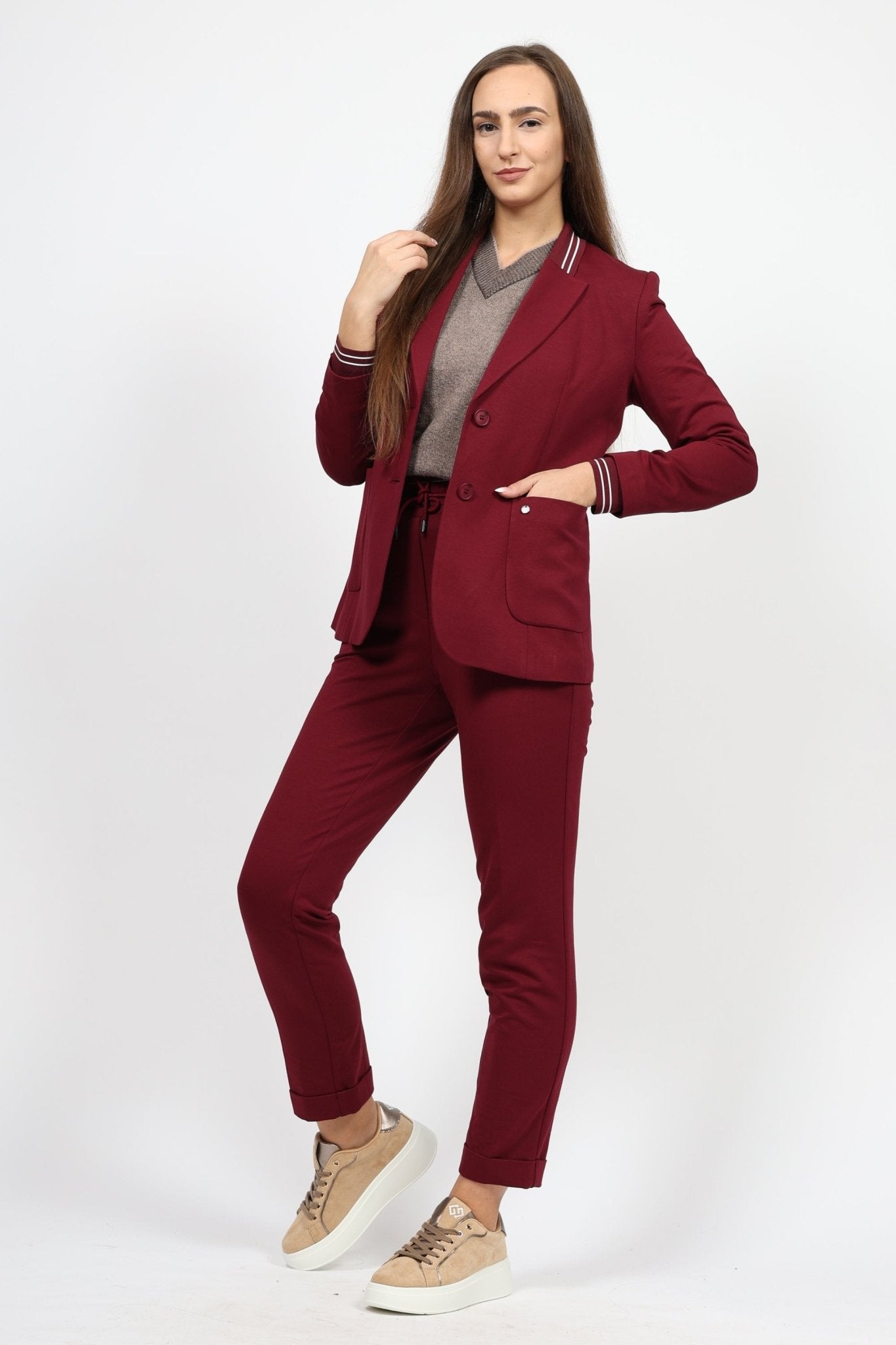 Women's 2-piece set, Bordeaux