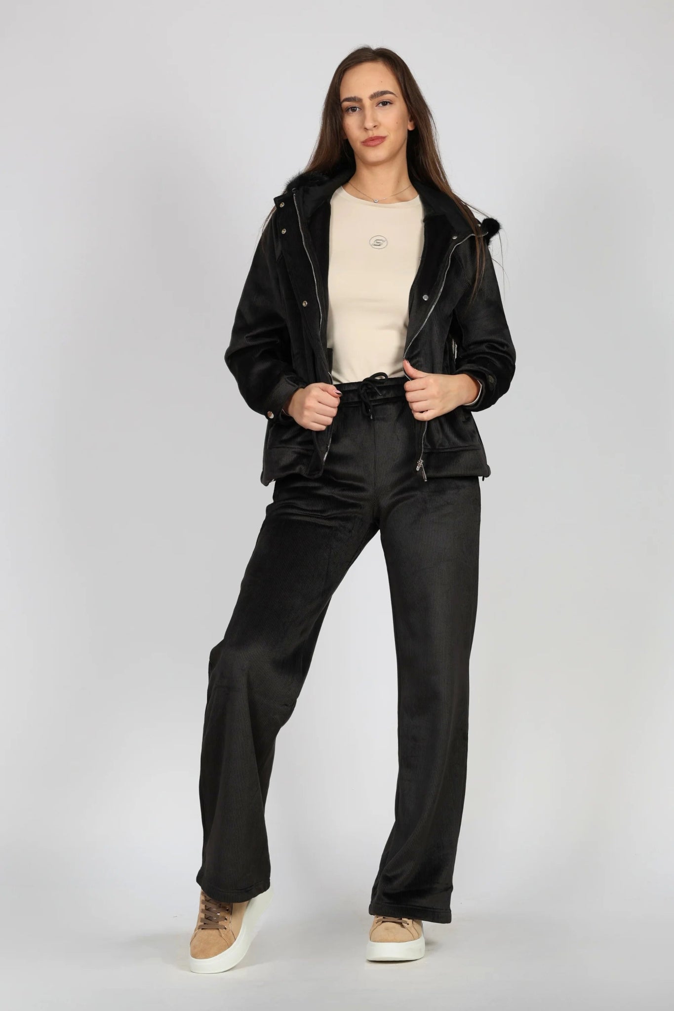 Дамски Комплект от 2 Части, Черен So Cute Roberto Fashion Store One piece SOC0612SETBLK2PCS S