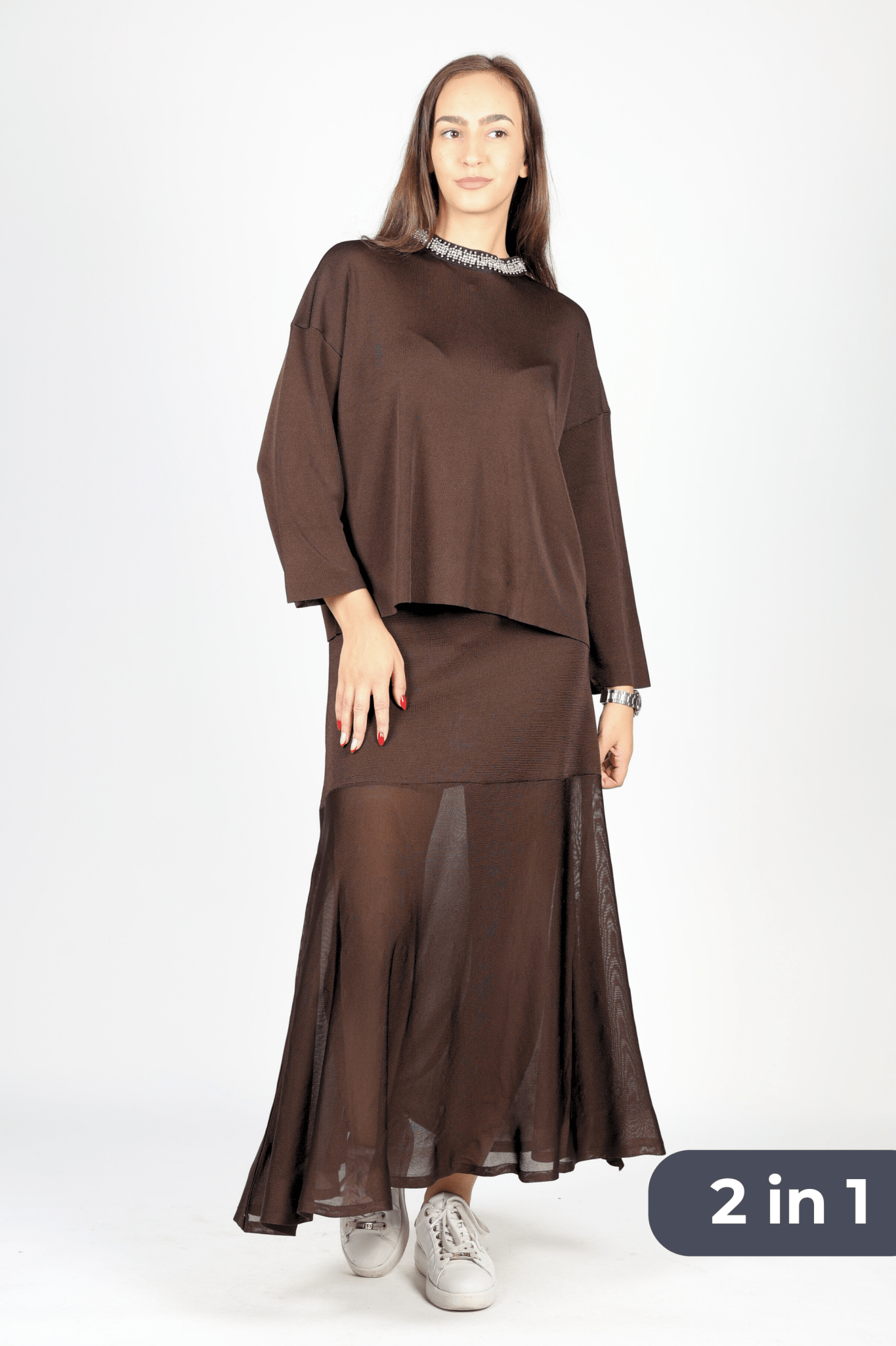 Women's 2-piece set, Brown