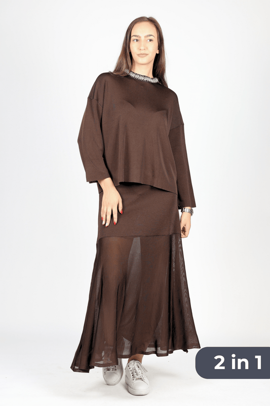 Women's 2-piece set, Brown