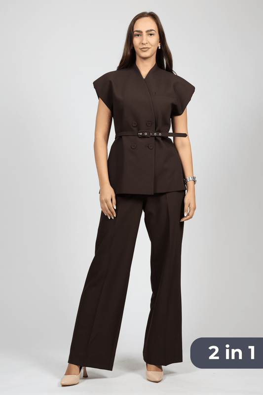 Women's 2-piece set, Brown