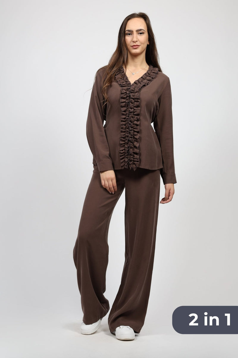 Women's 2-piece set, Brown