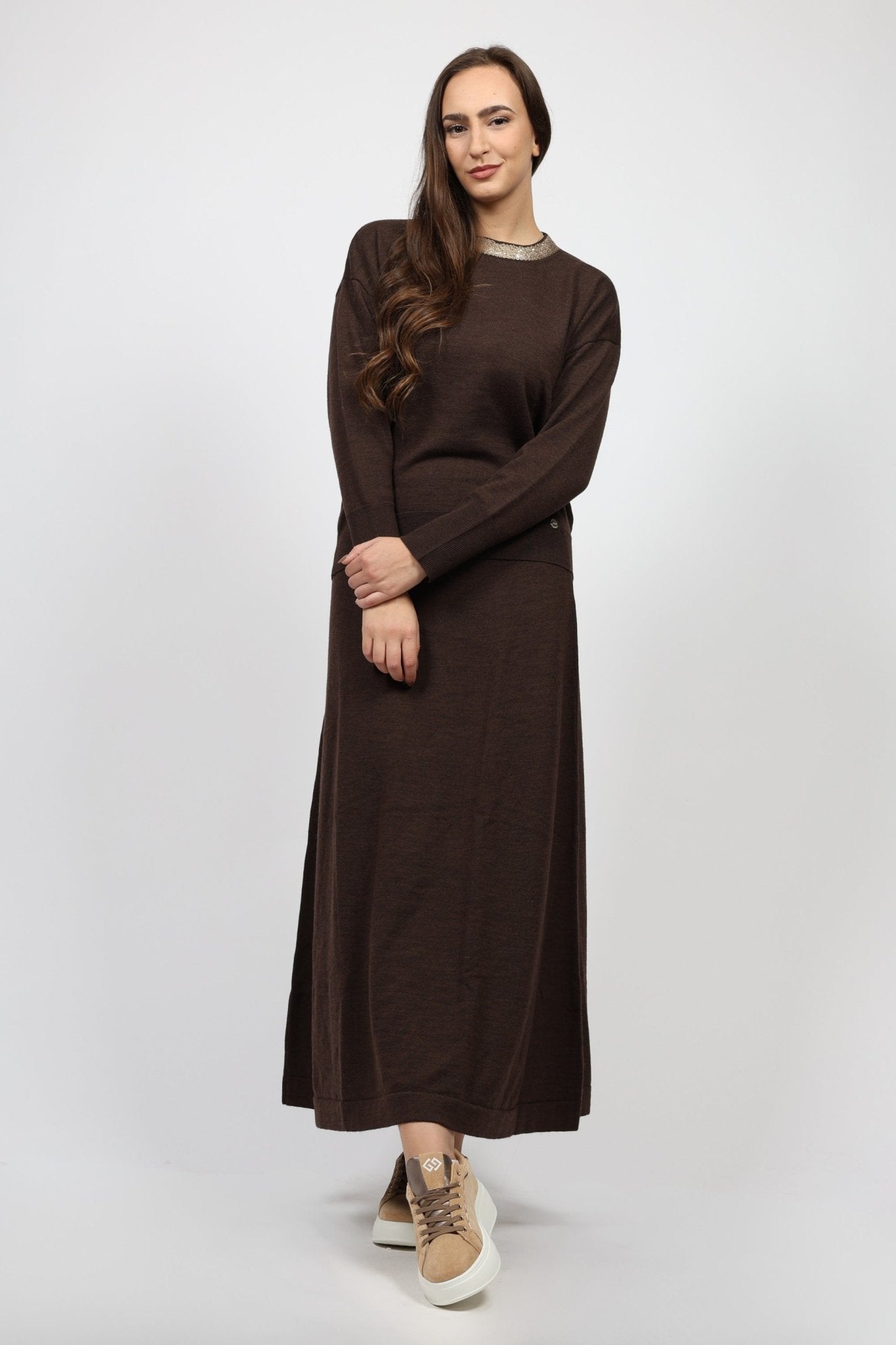 Дамски Комплект от 2 части, Кафяв Serianno Collection S Roberto Fashion Store Set SER1411SETBRWSEQS S Кафяв