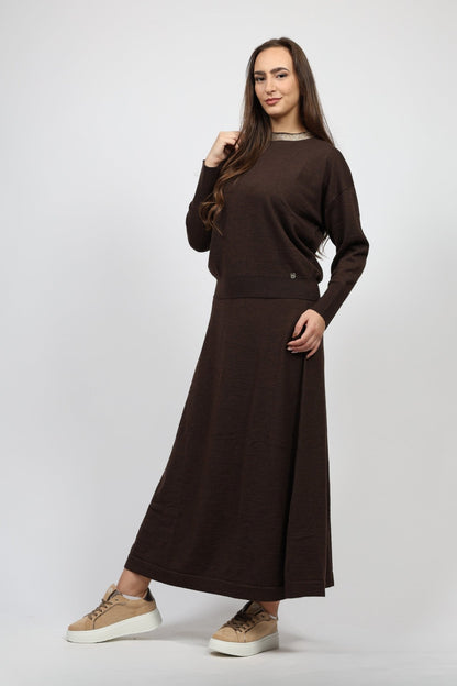 Дамски Комплект от 2 части, Кафяв Serianno Collection S Roberto Fashion Store Set SER1411SETBRWSEQS S Кафяв