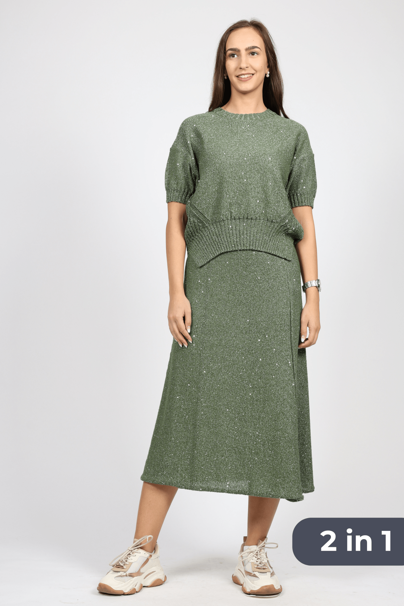 Women's 2-piece set, Green 