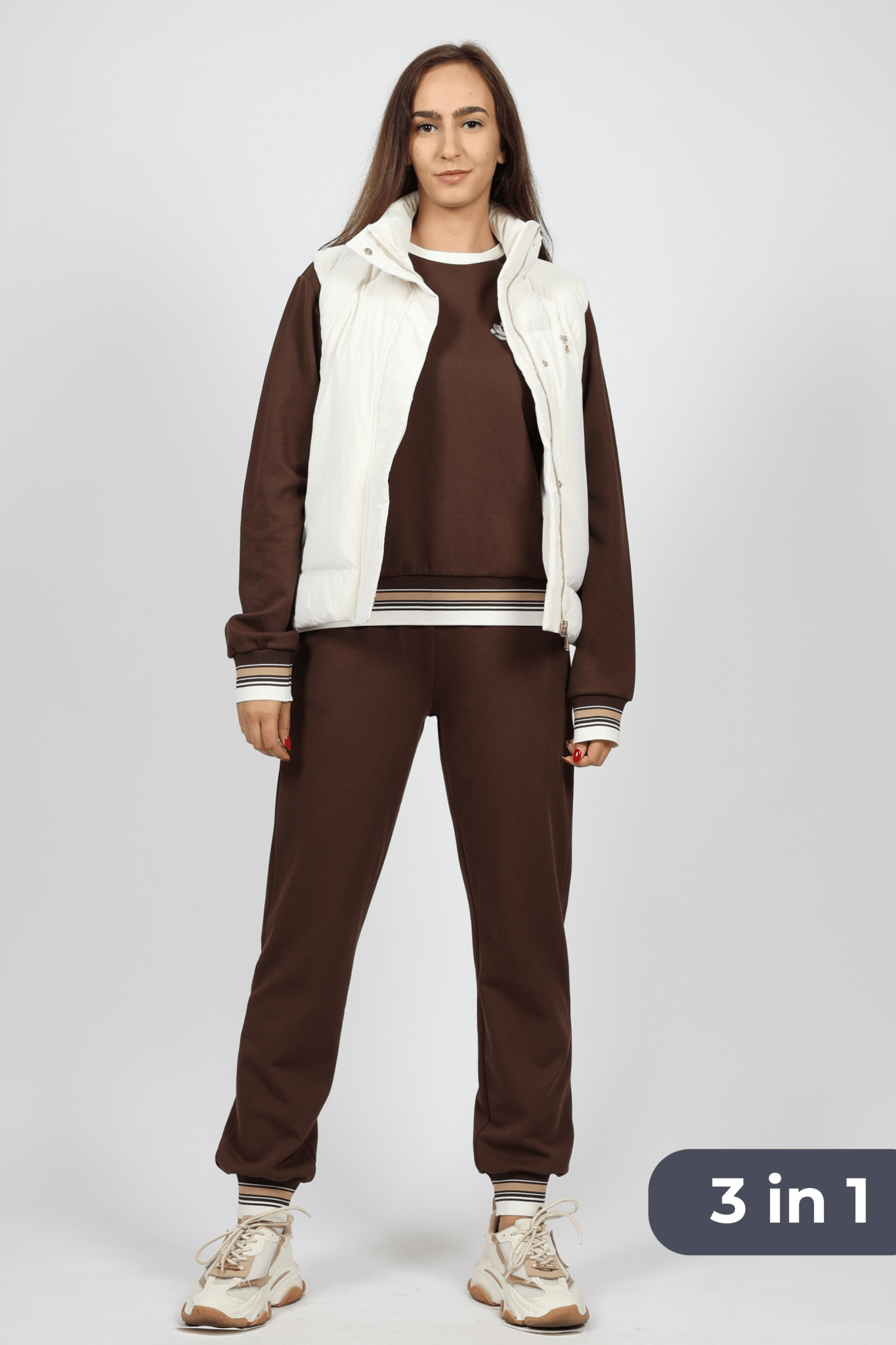 Women's 3-piece set, Beige