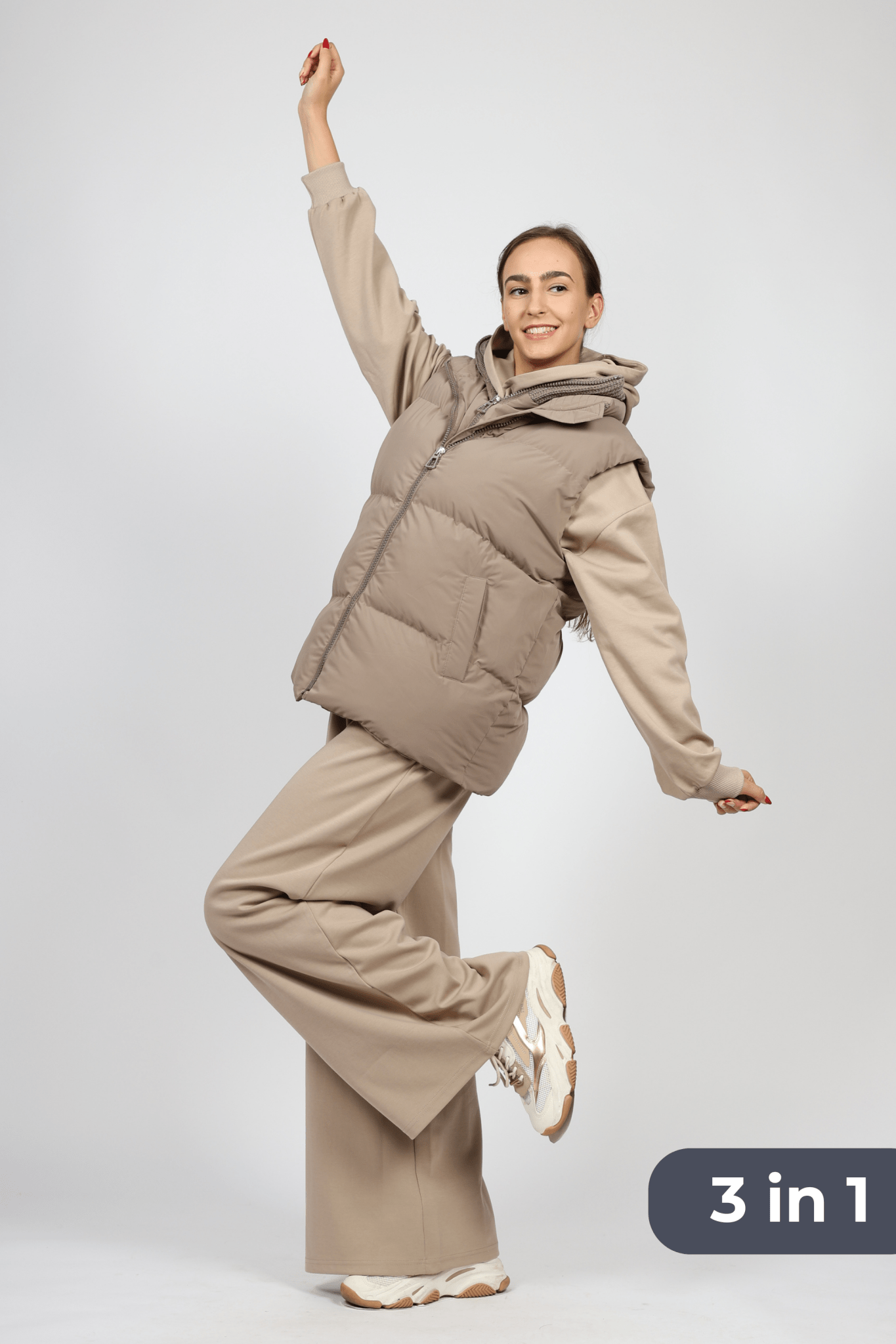 Women's 3-piece set, Beige