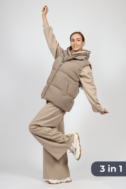 Women's 3-piece set, Beige