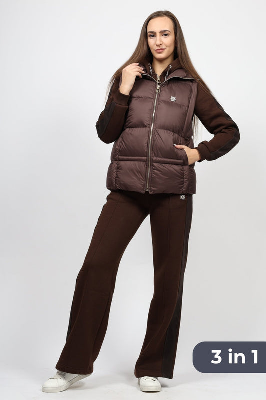 Women's 3-piece set, Brown