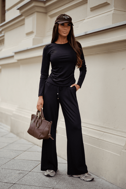 Дамски комплект SHIRA с дълъг ръкав – черен, вълкосина с еластан LaBalancia Roberto Fashion Store Set 5907378515226 L/XL