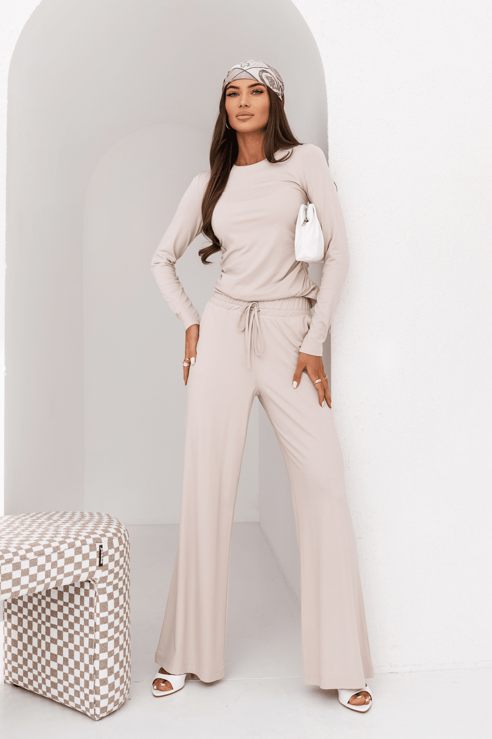 Дамски Комплект SHIRA с дълъг ръкав - елегантен и удобен в бежово LaBalancia Roberto Fashion Store Set 5907378519071 XS/S