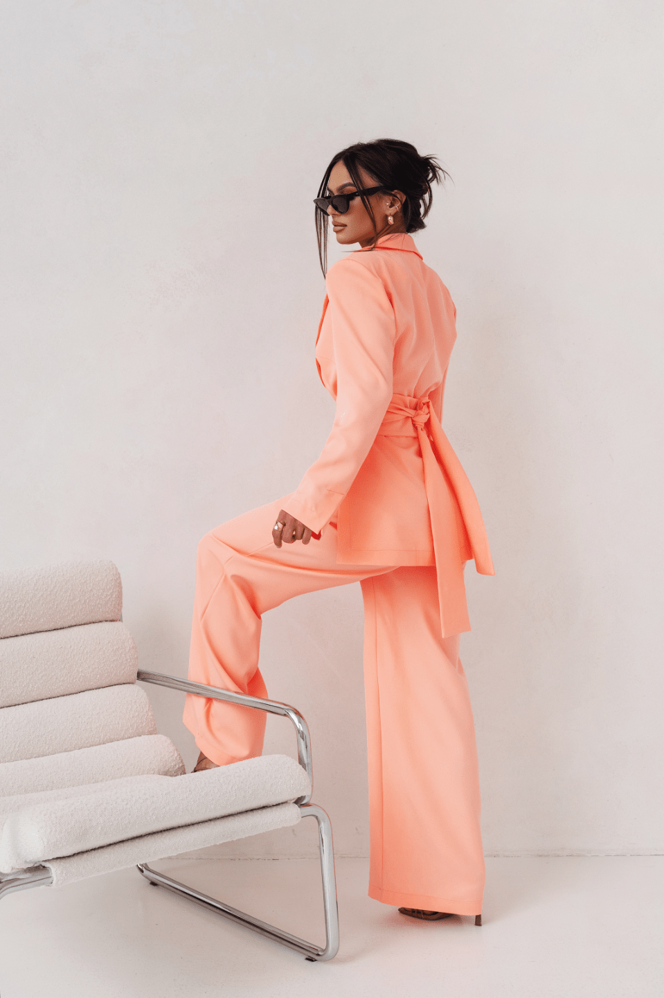 Дамски костюм EMMA от две части – Елегантно сако и панталон в оранжев цвят LaBalancia Roberto Fashion Store Shirt 5907378508600 S/M