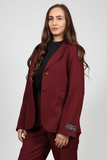 Women's 2-piece Suit, Burgundy