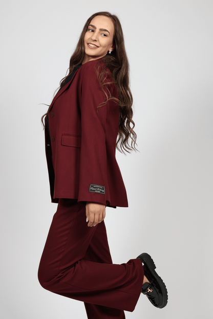 Women's 2-piece Suit, Burgundy