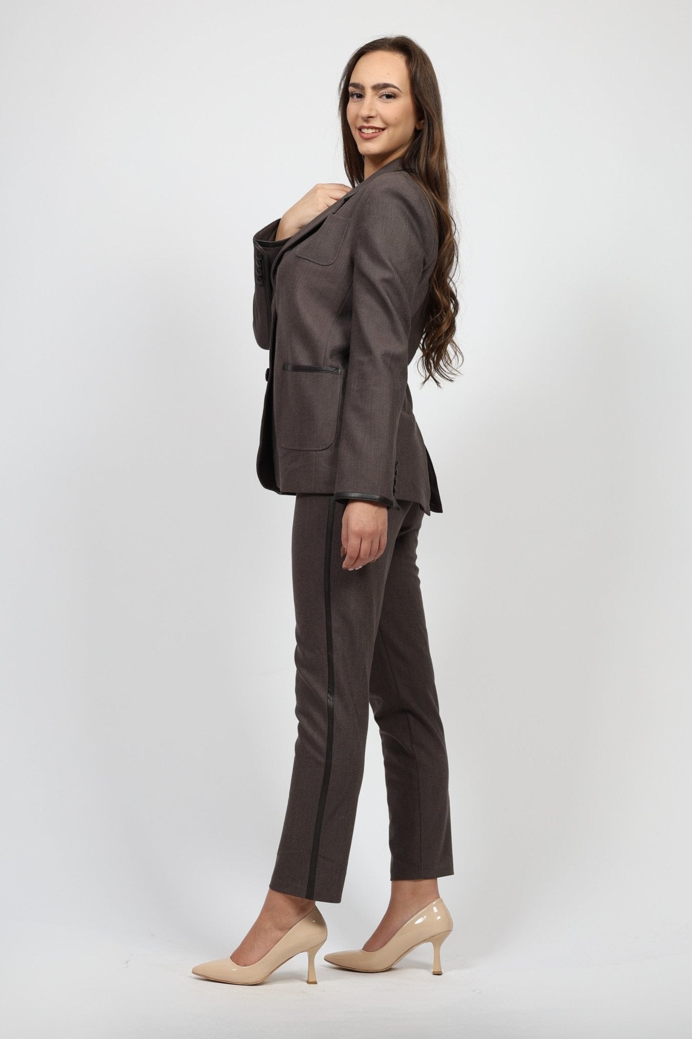 Дамски Костюм от 2 части, Сив Roberto Fashion Roberto Fashion Store Set ESP1411SUIGRYTRK36 36 Сив