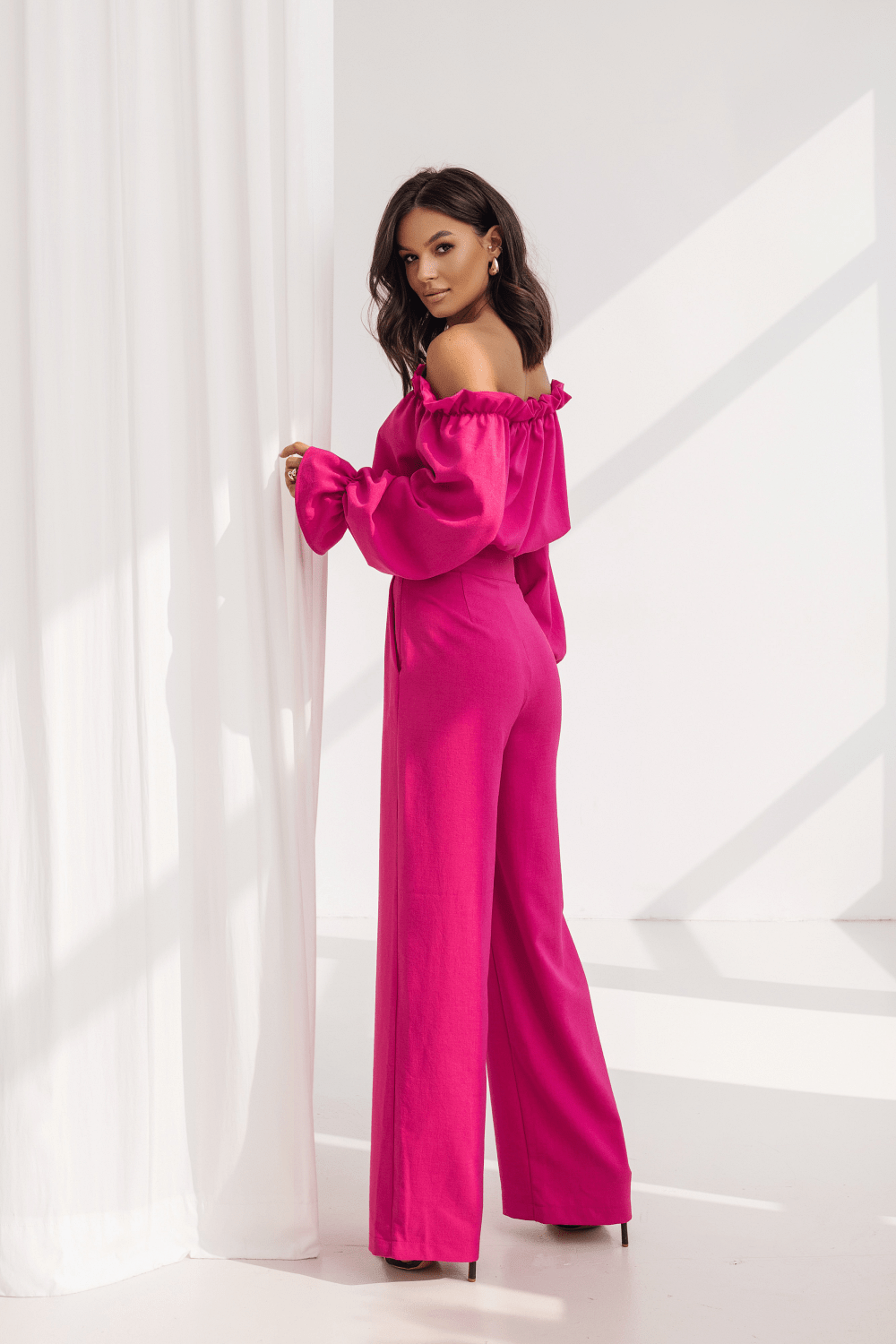 Дамски ленен комплект MIA - цвят фуксия LaBalancia Roberto Fashion Store Set 5907378521999 M/L