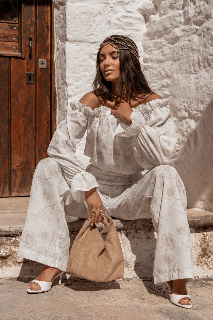 Дамски ленен Комплект - MIA - Floria Beige (Бежов) LaBalancia Roberto Fashion Store Set 5907378522040 M/L