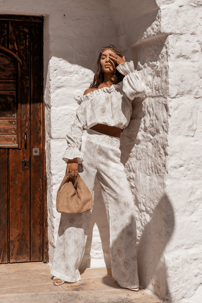 Дамски ленен Комплект - MIA - Floria Beige (Бежов) LaBalancia Roberto Fashion Store Set 5907378522057 XS/S