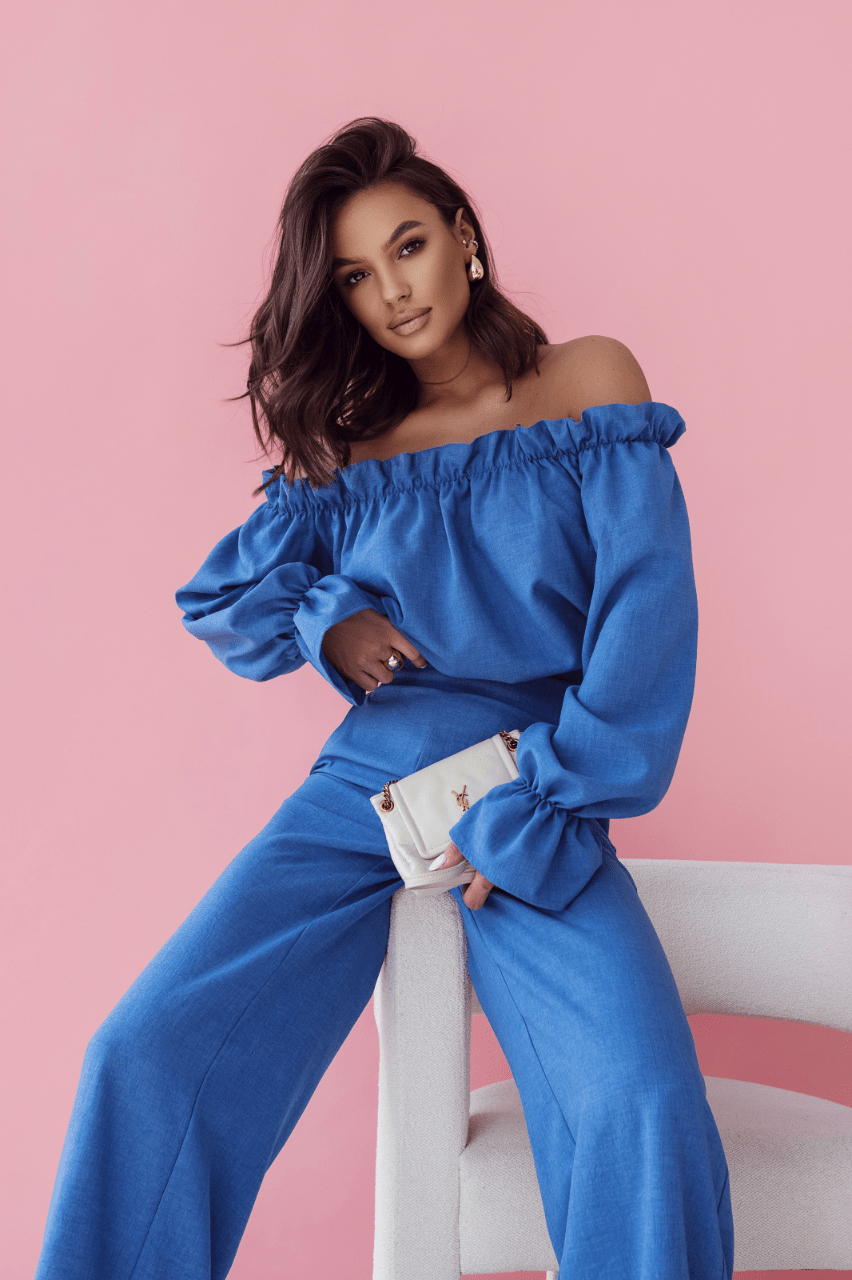 Дамски ленен комплект MIA - многокомпонентна тениска и панталони LaBalancia Roberto Fashion Store Shirt 5907378509362 XS/S