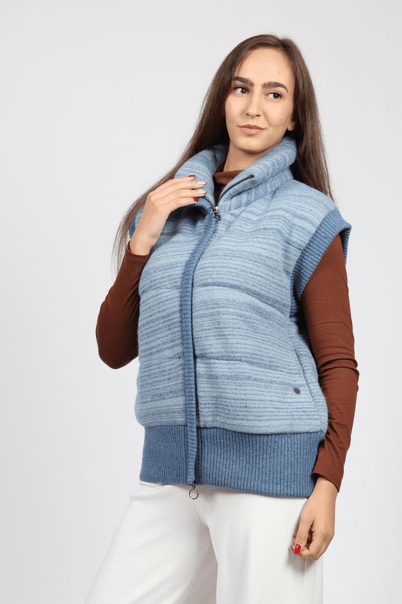 Women's Knitted Vest, Blue