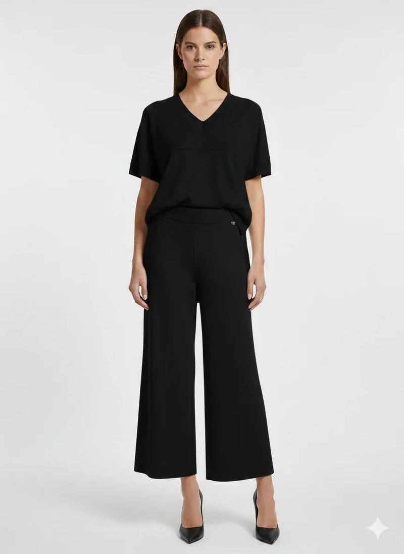 Women's Knitted 2-Piece Set, Black