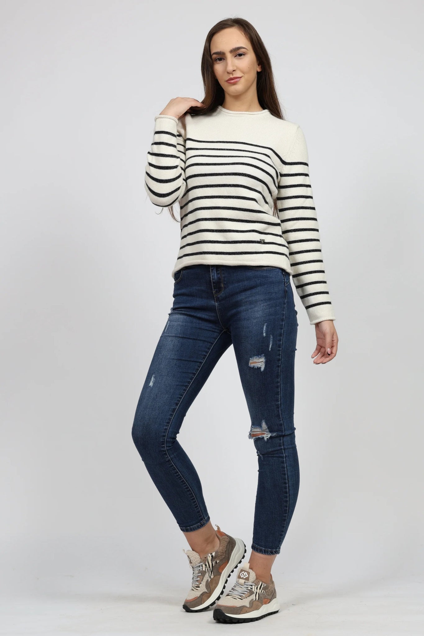 Дамски Пуловер, Бежов Serianno Collection S Roberto Fashion Store One piece SER0812SWTSTRKNIS S