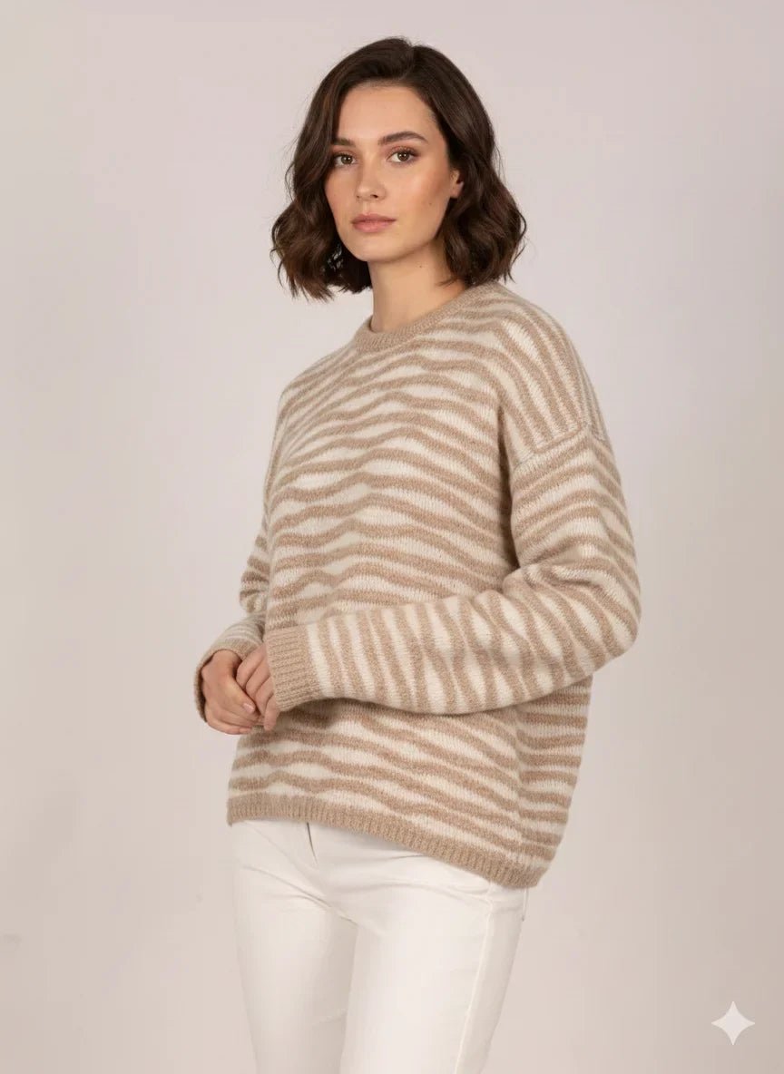 Дамски Пуловер, Бежов Gold&Gold Roberto Fashion Store One piece GNG1501SWEBEIKNI TU