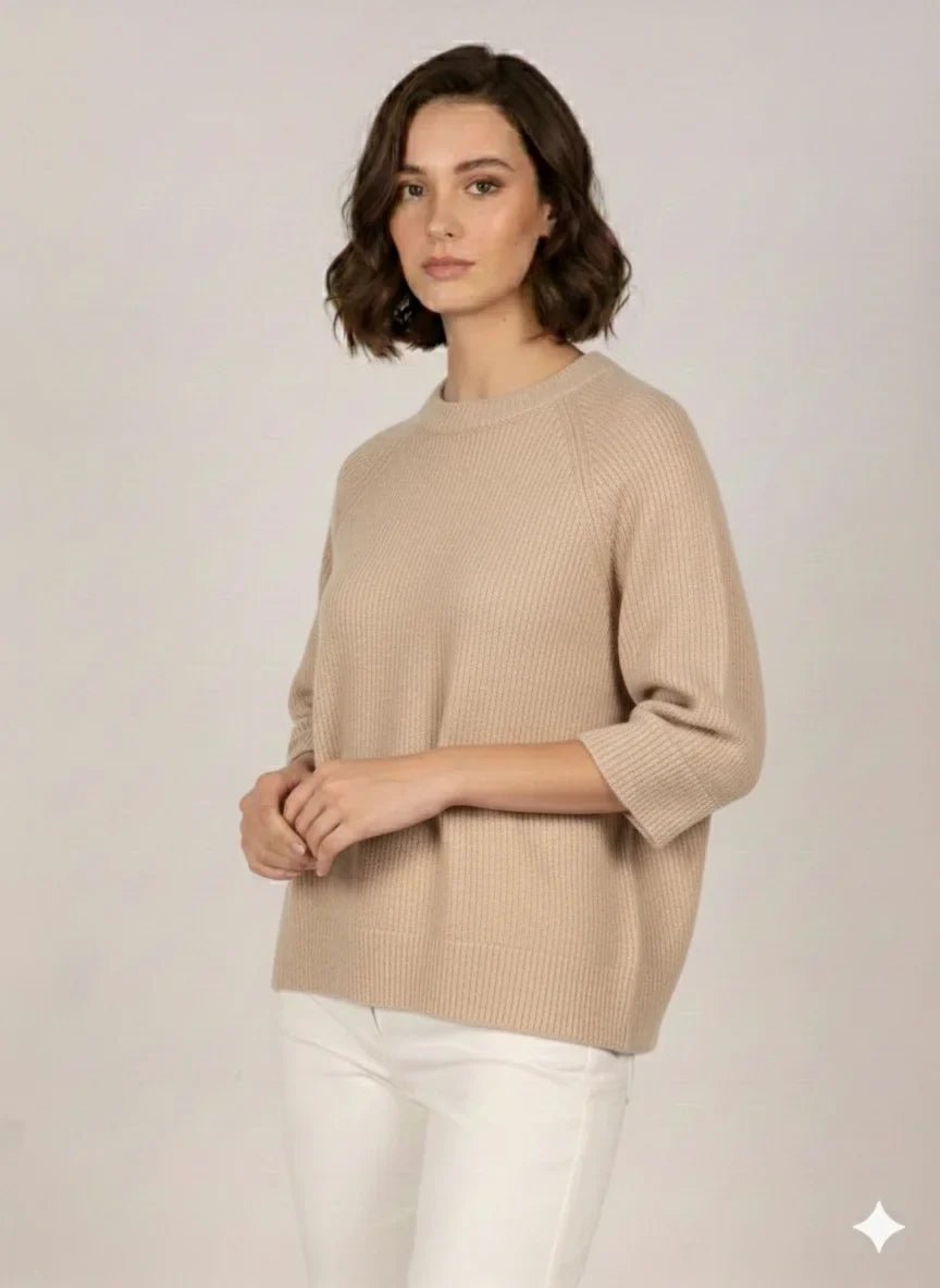 Дамски Пуловер, Бежов Gold&Gold Roberto Fashion Store Sweater GNG1601SWEBEIKNITU TU