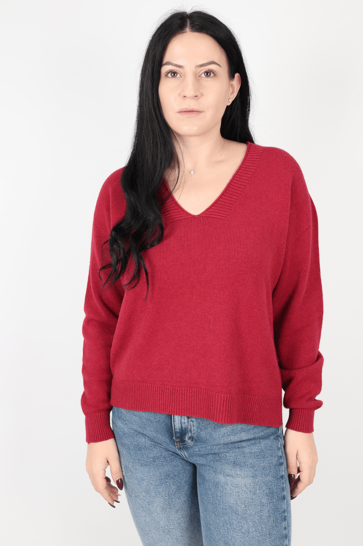 Дамски Пуловер, Червен Roberto Fashion Store Sweater Y6Z7A856 TU Red