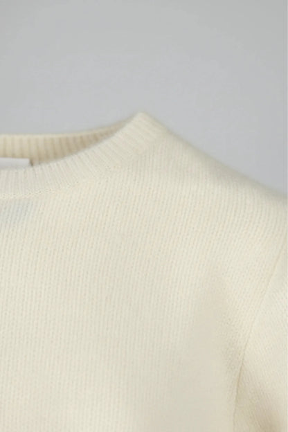 Дамски Пуловер с къса кройка, Бял Roberto Fashion Roberto Fashion Store Sweater JNJ0202SWEBEIKNITU TU